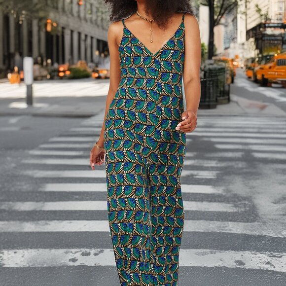 SILK & SOLT Dangerously in Love Jumpsuit – Peacock Womens XL Boho Festival - Picture 2 of 15